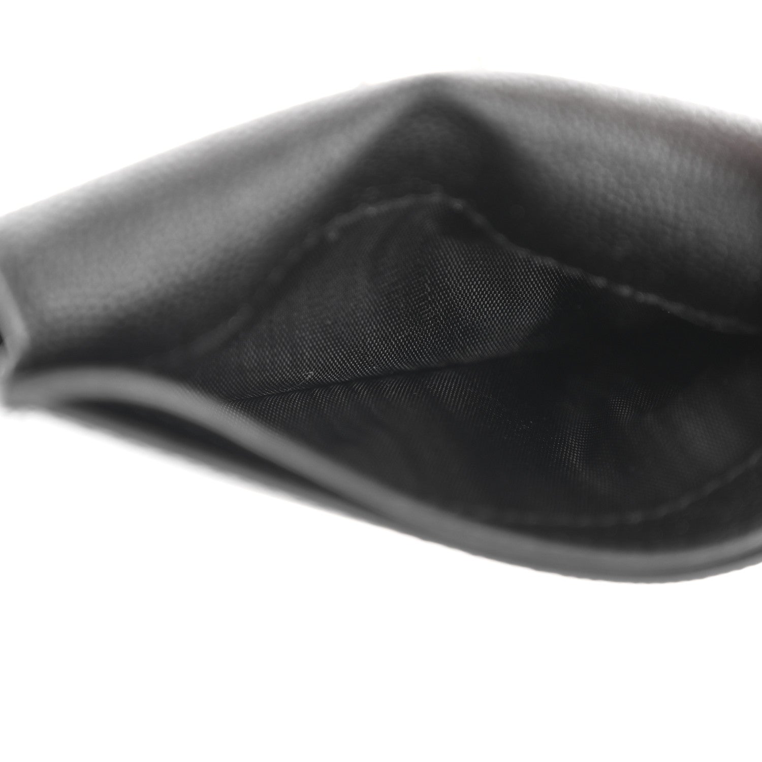 Saint Laurent Grain De Poudre Uptown Monogram Card Case Black 6 of 9