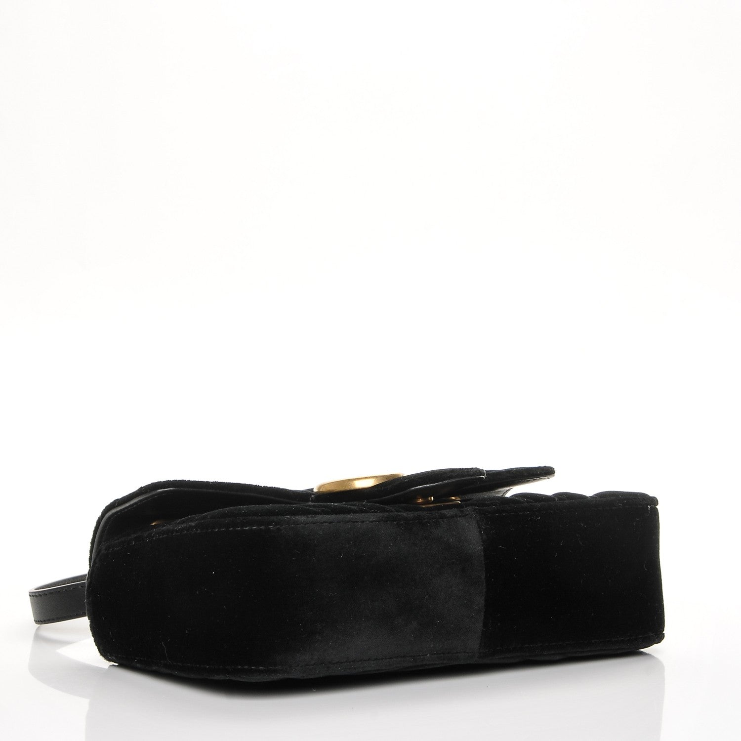 Gucci Velvet Matelasse Mini GG Marmont Shoulder Bag Black 4 of 7