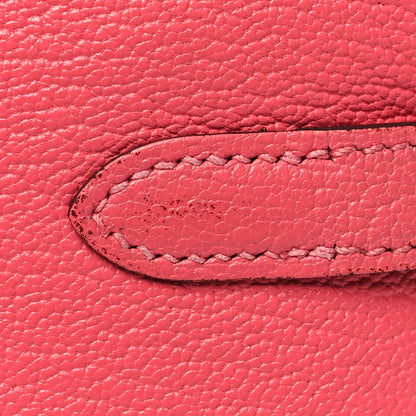 Hermes Chevre Mysore Kelly Longue Wallet Rose Lipstick 11 of 11