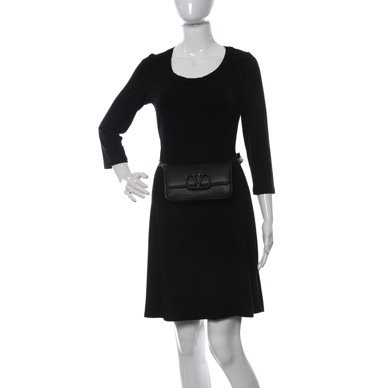 Valentino Garavani Grained Calfskin VSling Belt Bag Black 2 of 13