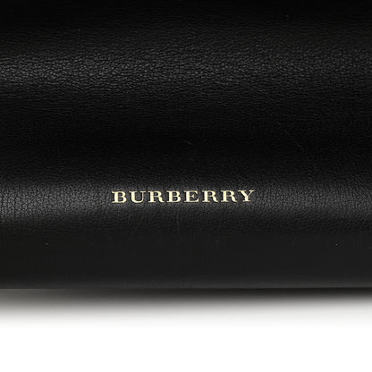 Burberry Calfskin House Check Small Banner Tote Black 7 of 18