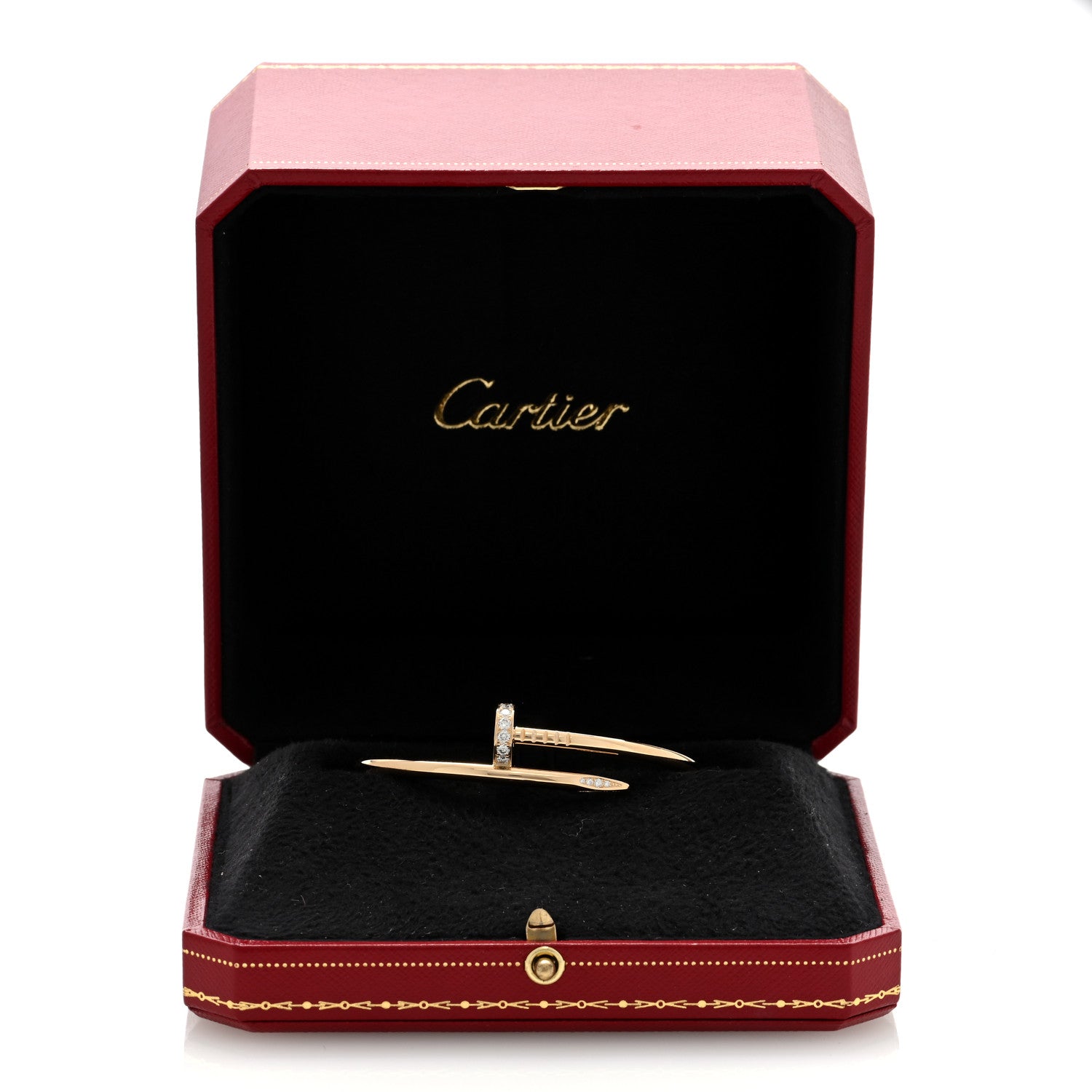 Cartier 18K Yellow Gold Diamond Juste Un Clou Bracelet 16 4 of 4