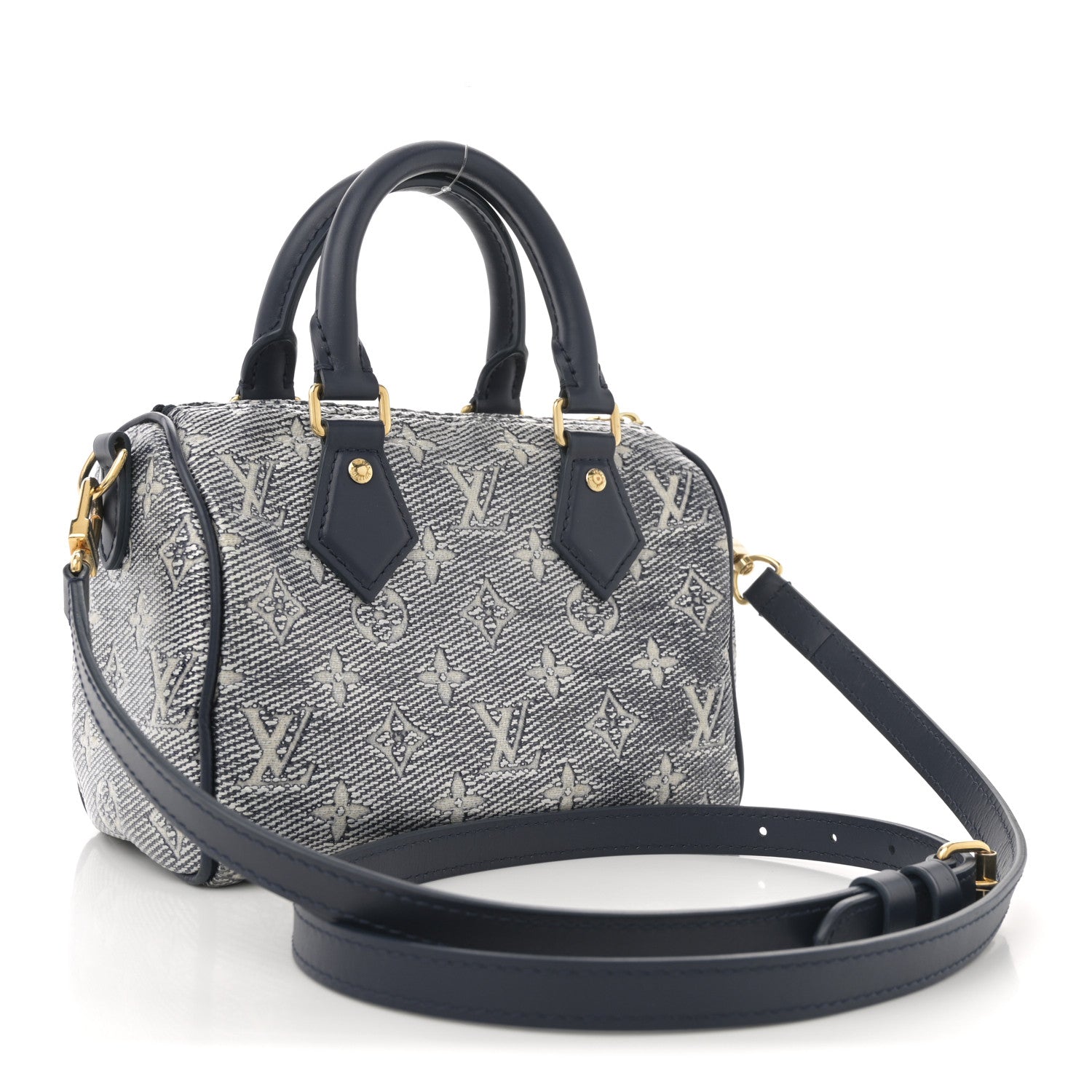 Louis Vuitton Monoglam Speedy Bandouliere 20 Blue 3 of 10