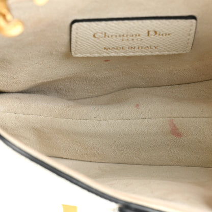 Christian Dior Grained Calfskin Mini Saddle Bag White 5 of 13