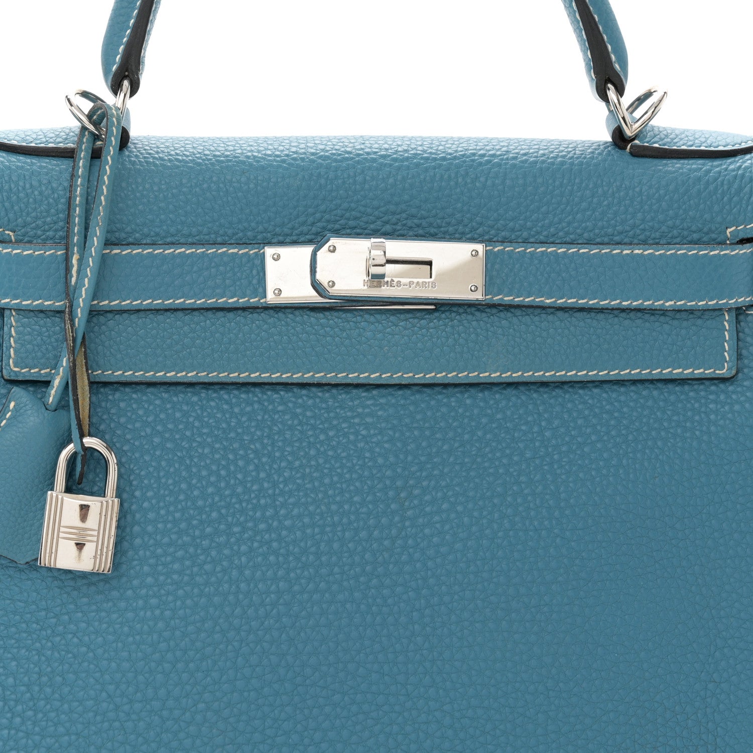 Hermes Togo Kelly Retourne 28 Blue Jean 8 of 14