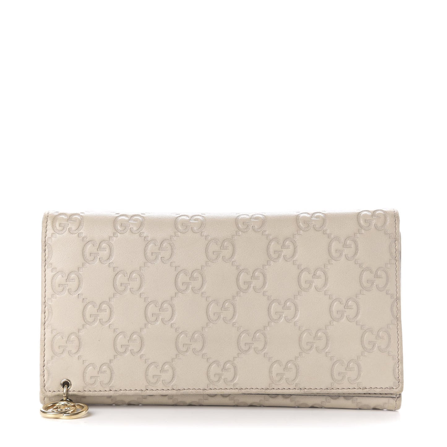 Guccissima Signature GG Pierce Continental Wallet Off White