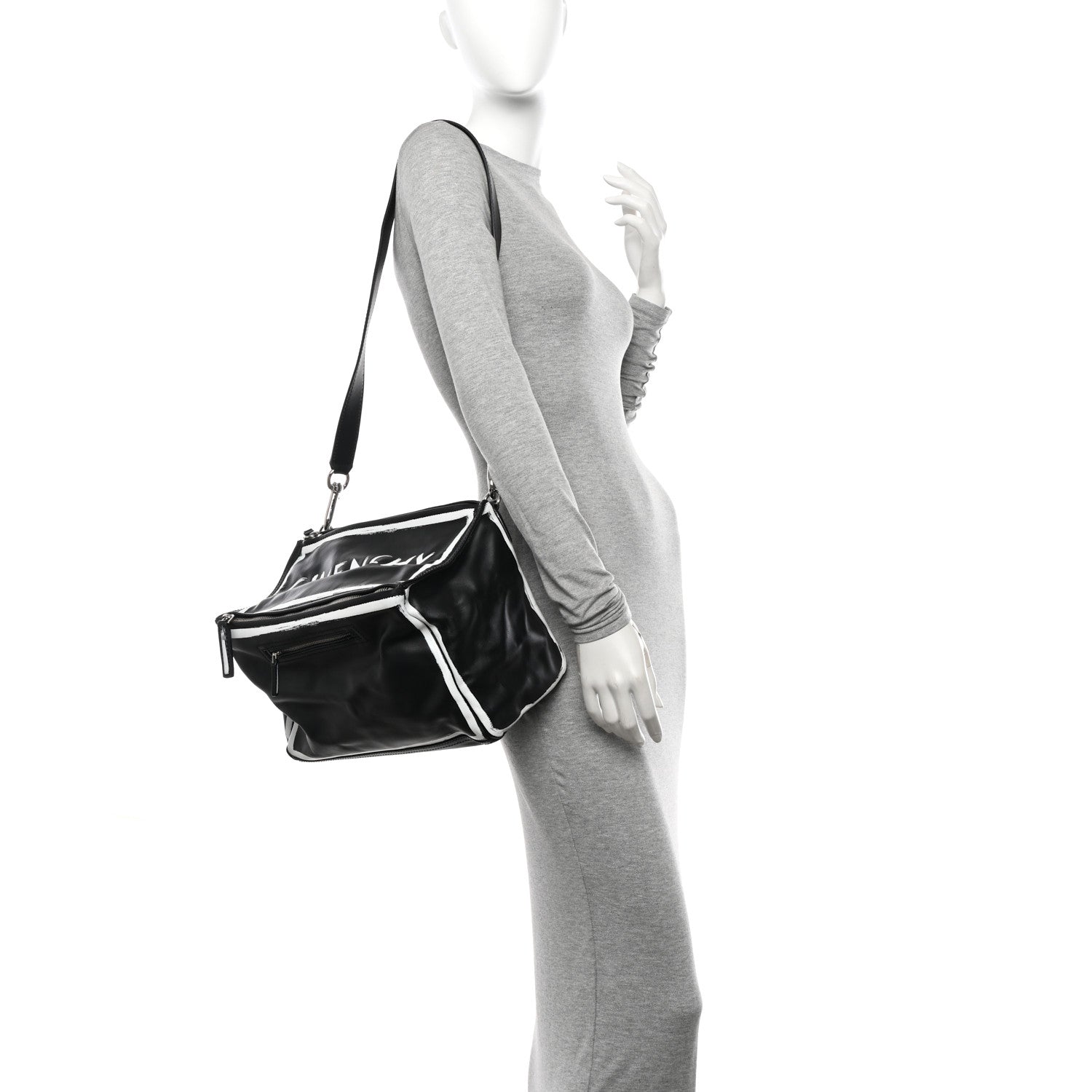 Givenchy Calfskin Medium Logo Pandora Black 2 of 12