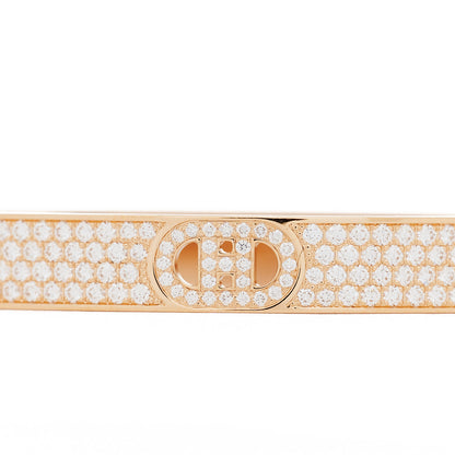 Hermes 18K Rose Gold Pave Diamond H D'Ancre Bracelet SH 3 of 5