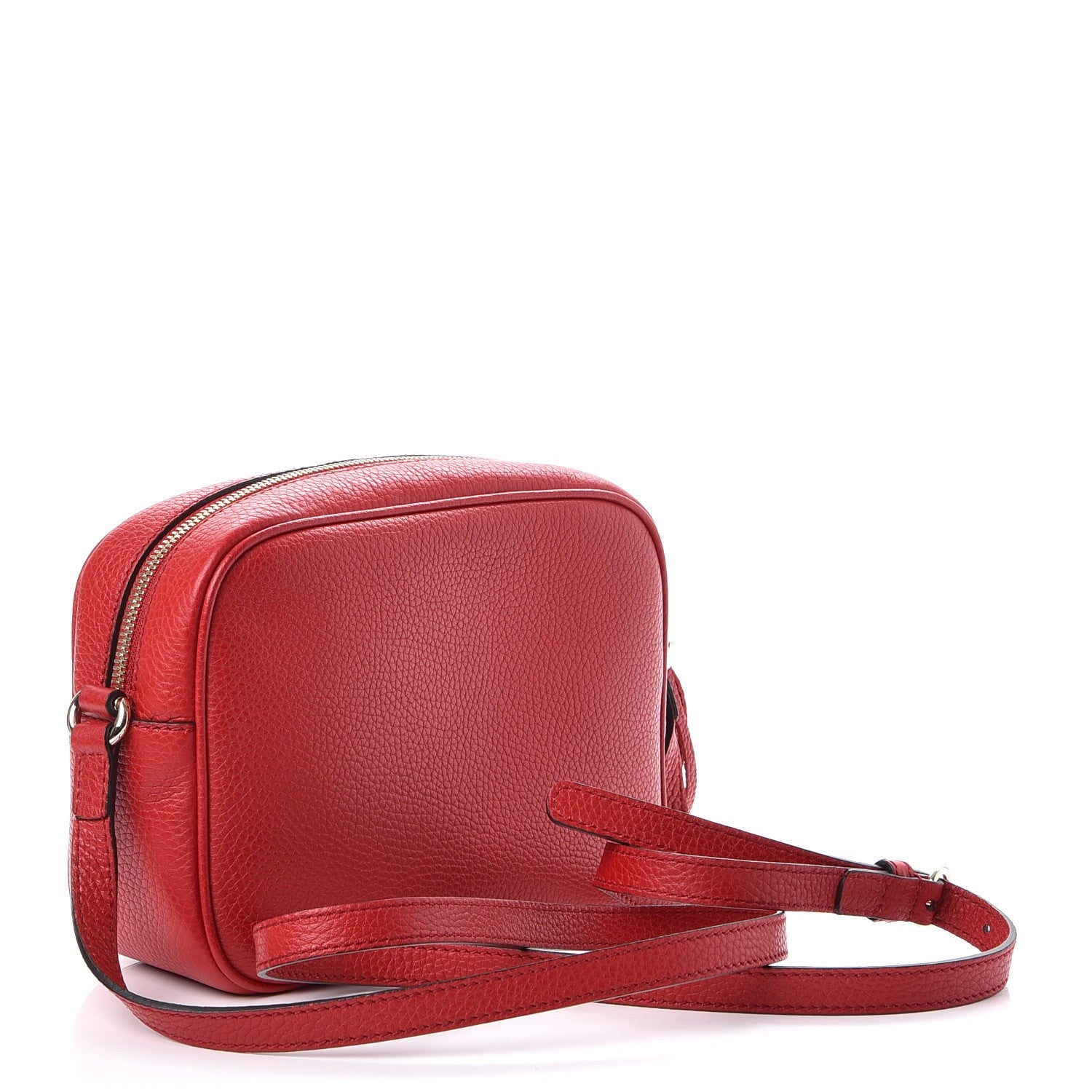 Gucci Pebbled Calfskin Small Soho Disco Bag Tabasco Red 3 of 8