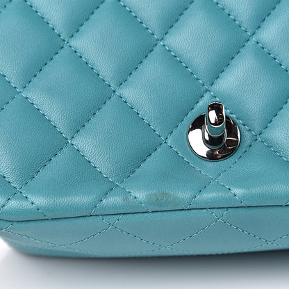Chanel Lambskin Quilted Mini Square Flap Turquoise 11 of 13