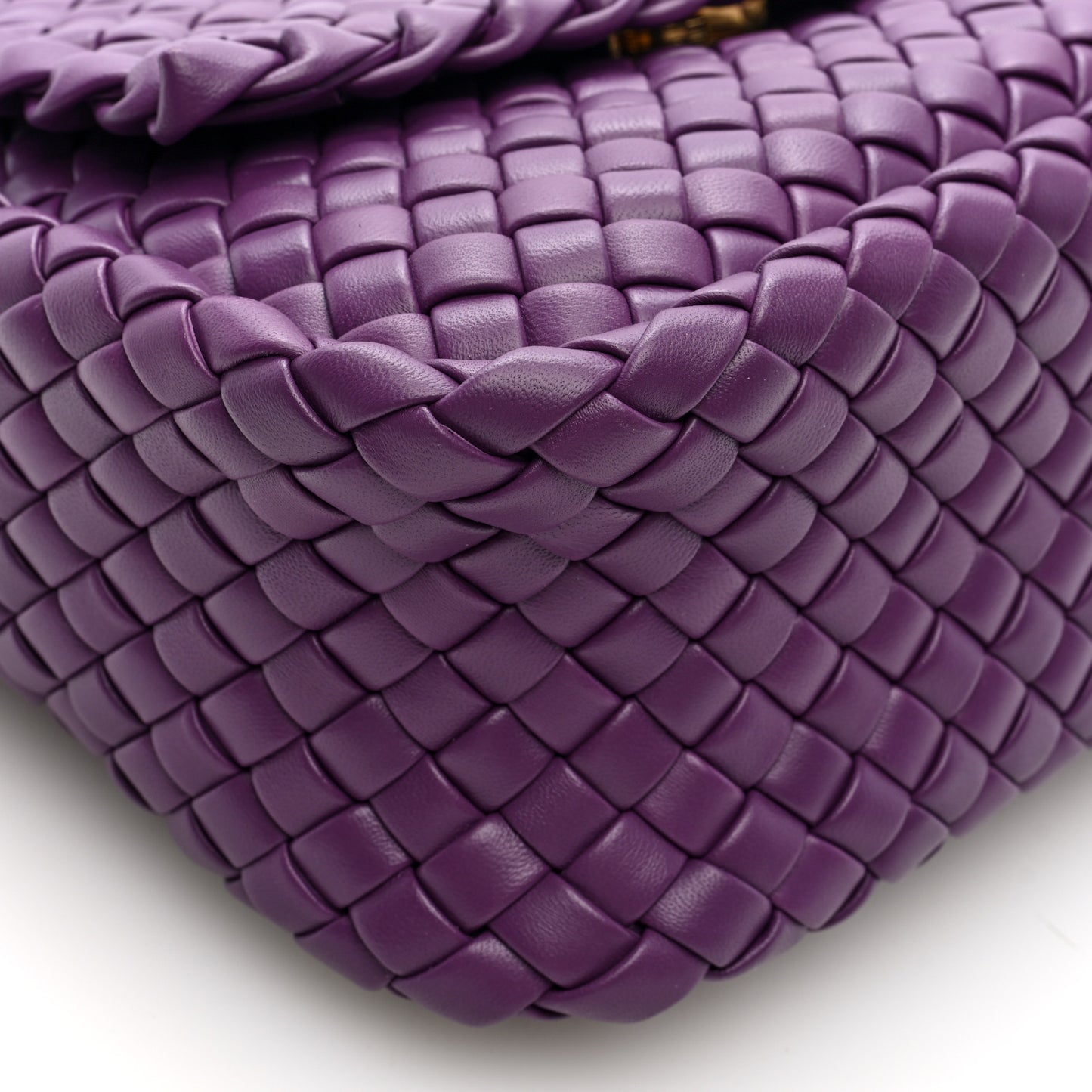 Nappa Intrecciato Small Cobble Messenger Bag Monalisa