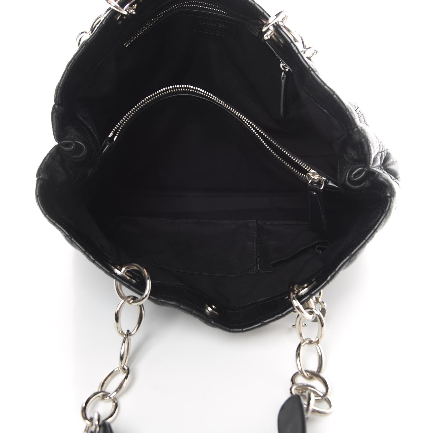 Christian Dior Lambskin Cannage Large Dior Soft Shopping Tote Black 5 of 15