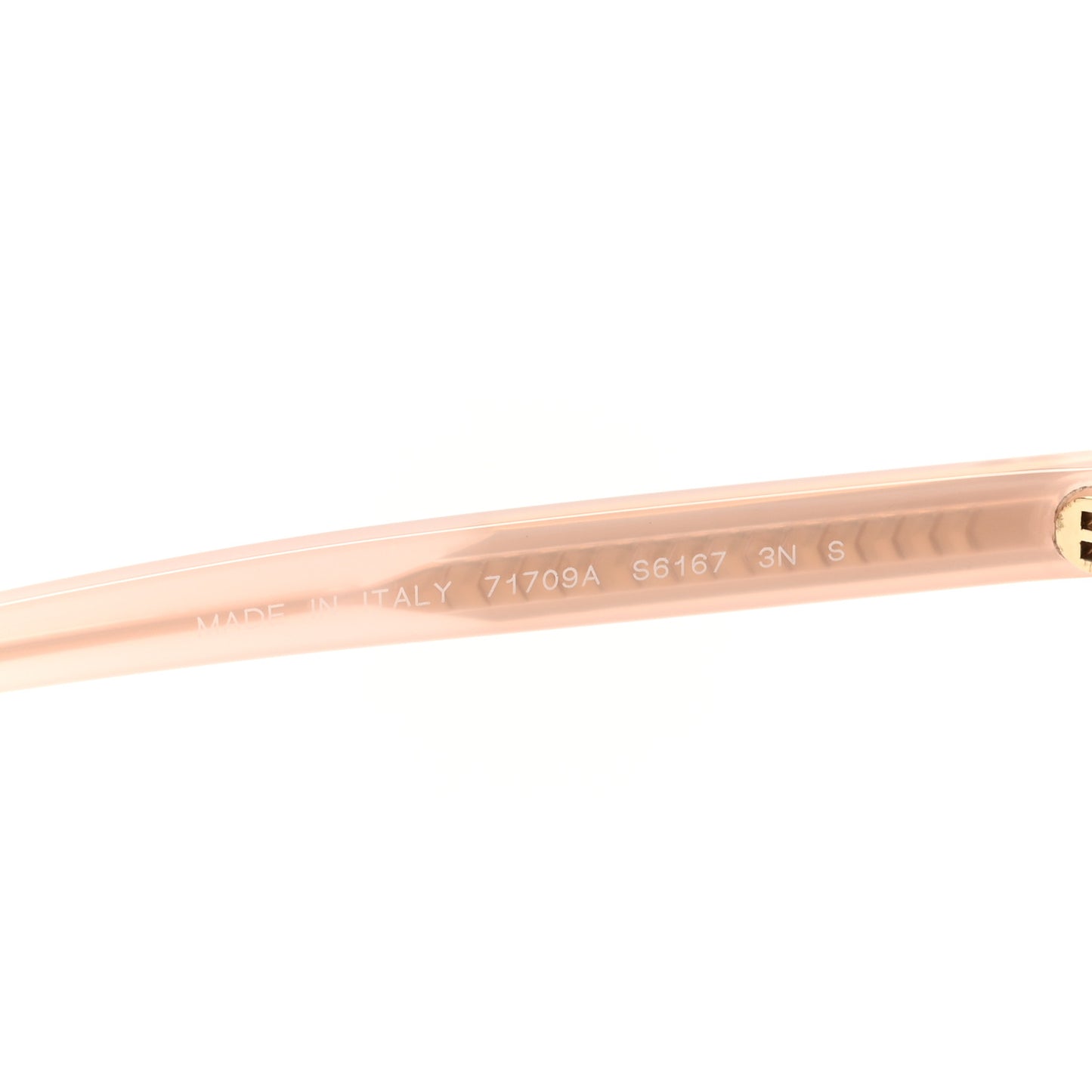 Acetate Chain Square Sunglasses 71709A Pale Pink
