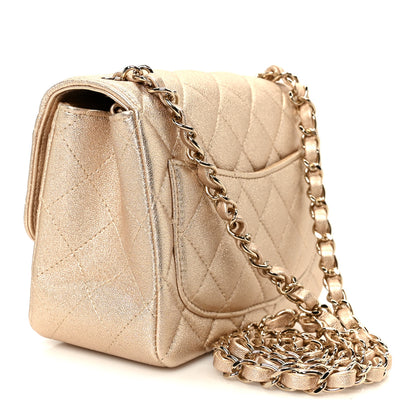 Chanel Metallic Lambskin Quilted Mini Square Flap Gold 3 of 12