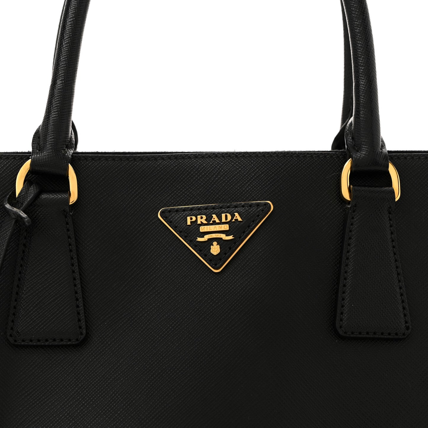 Saffiano Lux Large Galleria Double Zip Tote Black