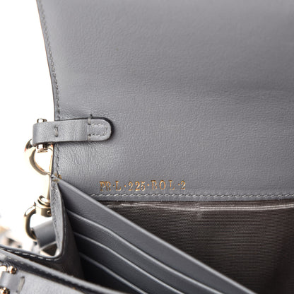 Valentino Garavani Vitello Rockstud Wristlet Travel Wallet Grey 8 of 8