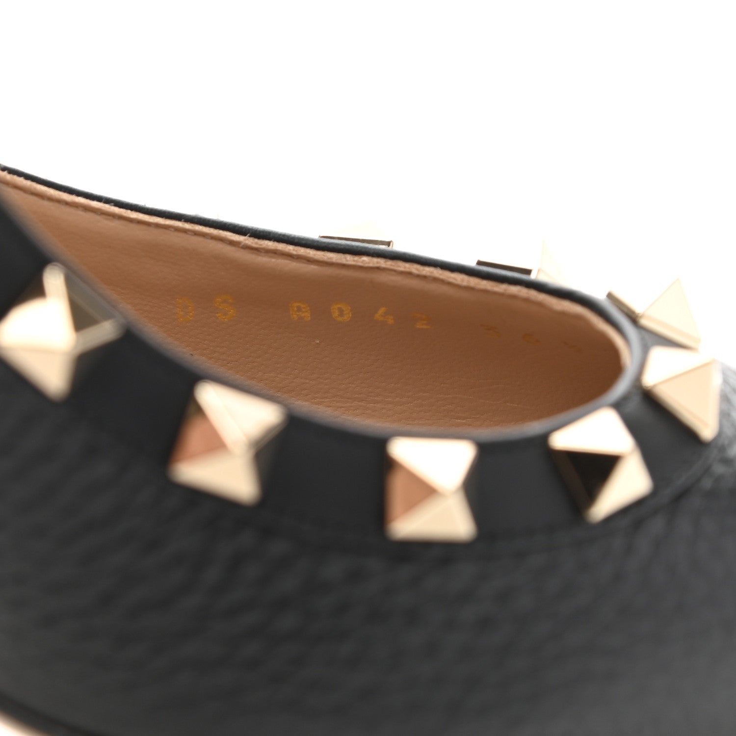 Valentino Garavani Pebbled Calfskin Rockstud 85mm Pumps 36.5 Black 8 of 9