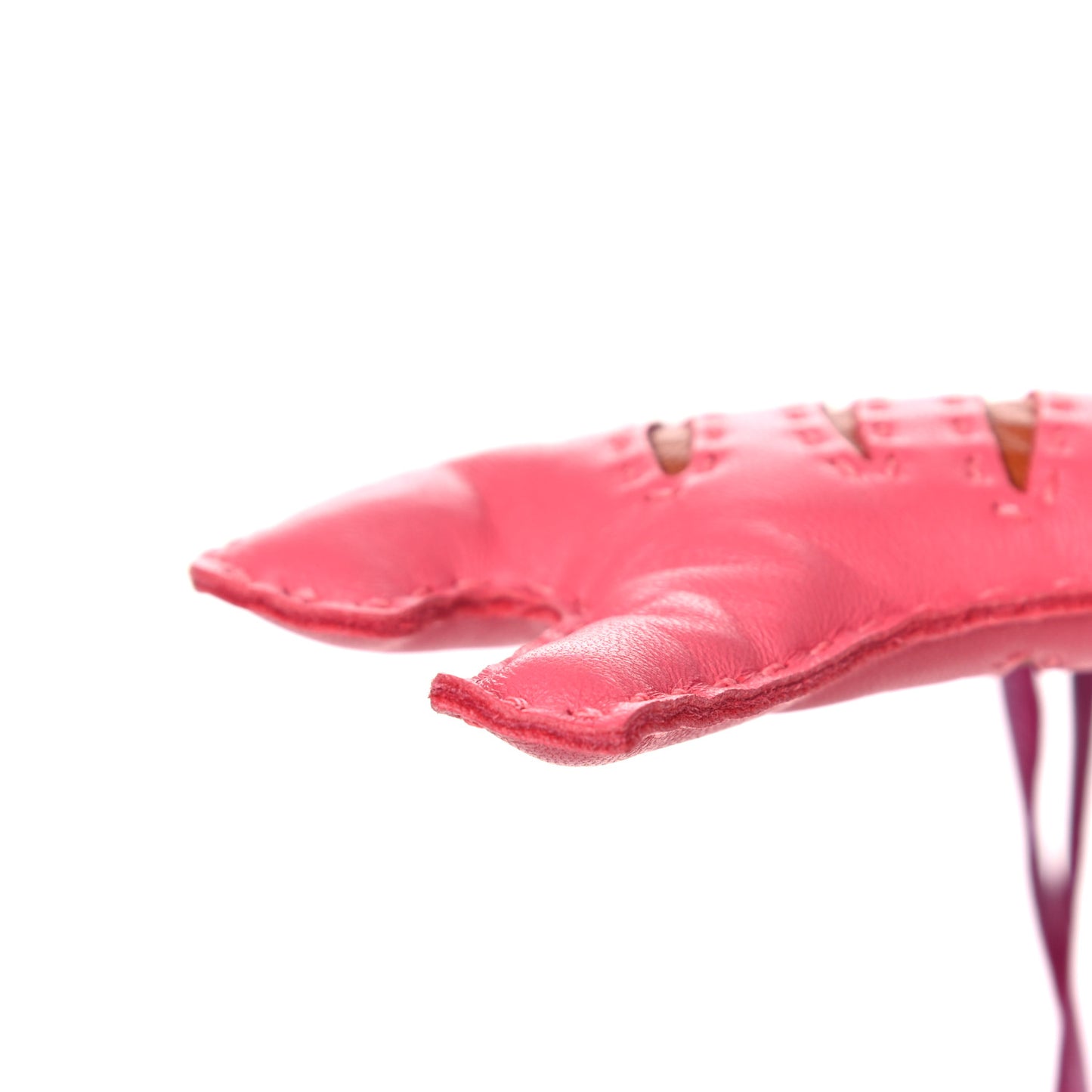 Milo Lambskin Rooroo Bag Charm Rose Azalea