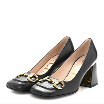 Gucci Malaga Kid Horsebit 75mm Pumps 39 Black 4 of 10