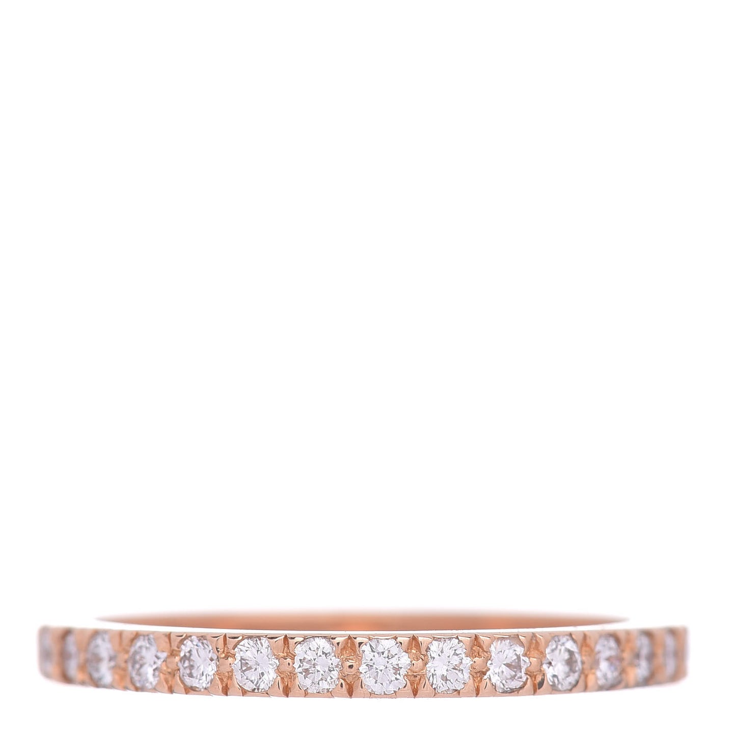 18K Rose Gold Diamond Novo Half Circle Band Ring 49 4.75