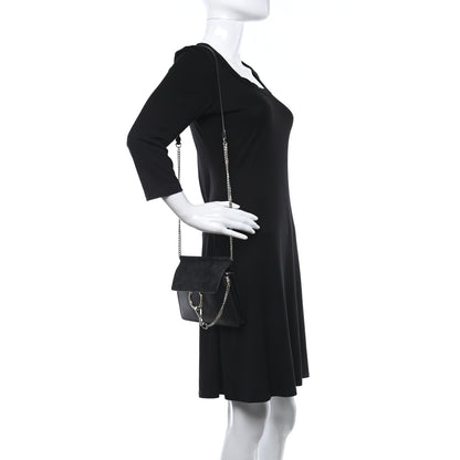 Chloe Calfskin Suede Mini Chain Faye Shoulder Bag Black 2 of 8