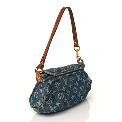 Louis Vuitton Monogram Denim Mini Pleaty Blue 3 of 9