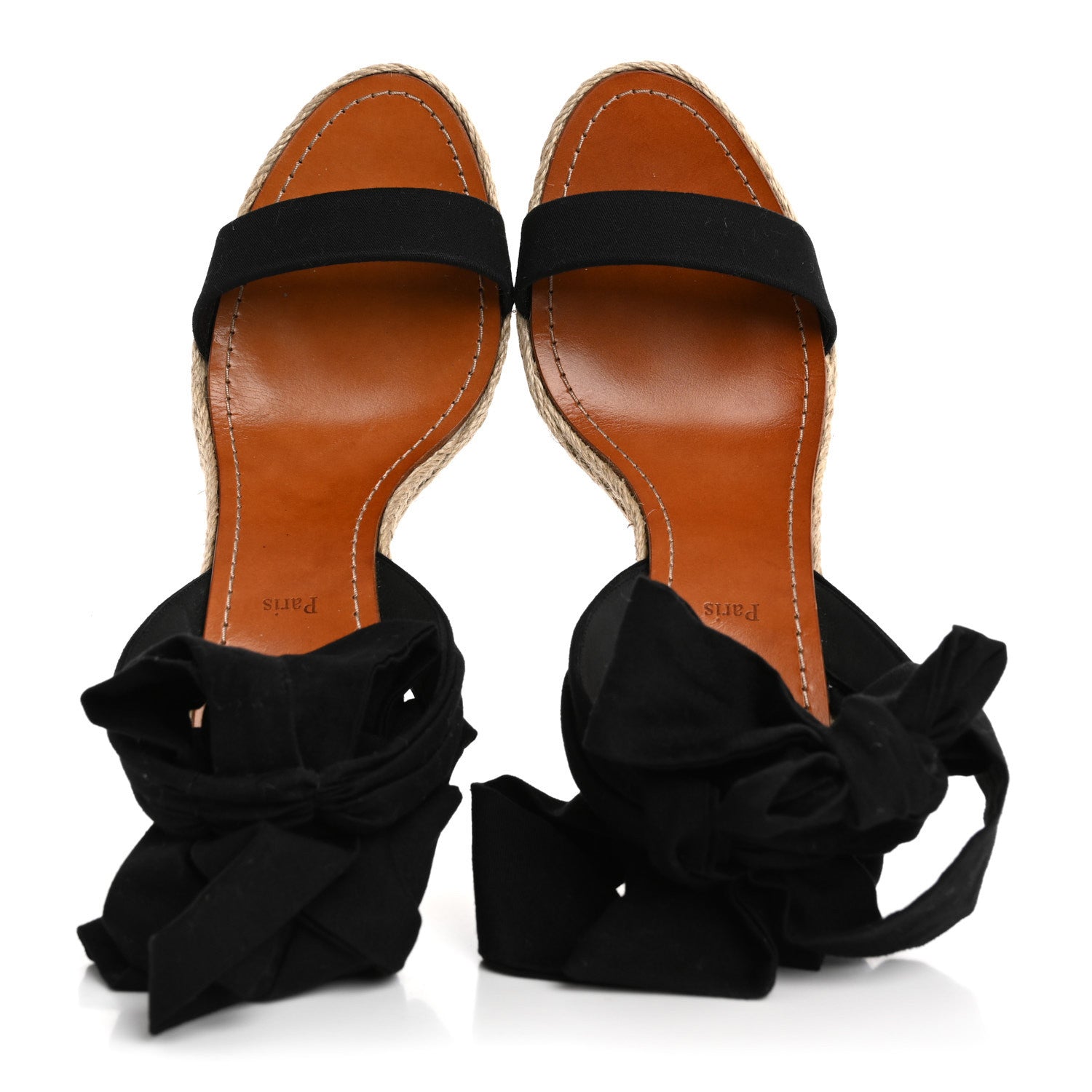 Christian Louboutin Canvas Du Desert 110 Espadrille Wedges 41 Black 2 of 8
