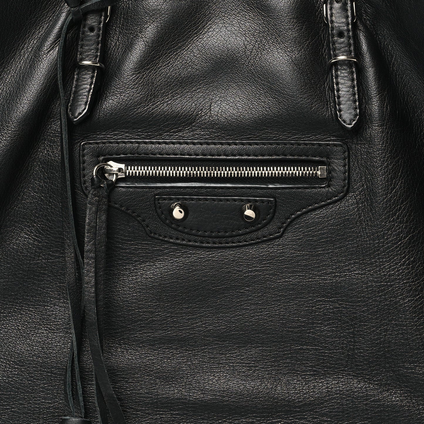 Supple Calfskin Papier A4 Zip Around Tote Black