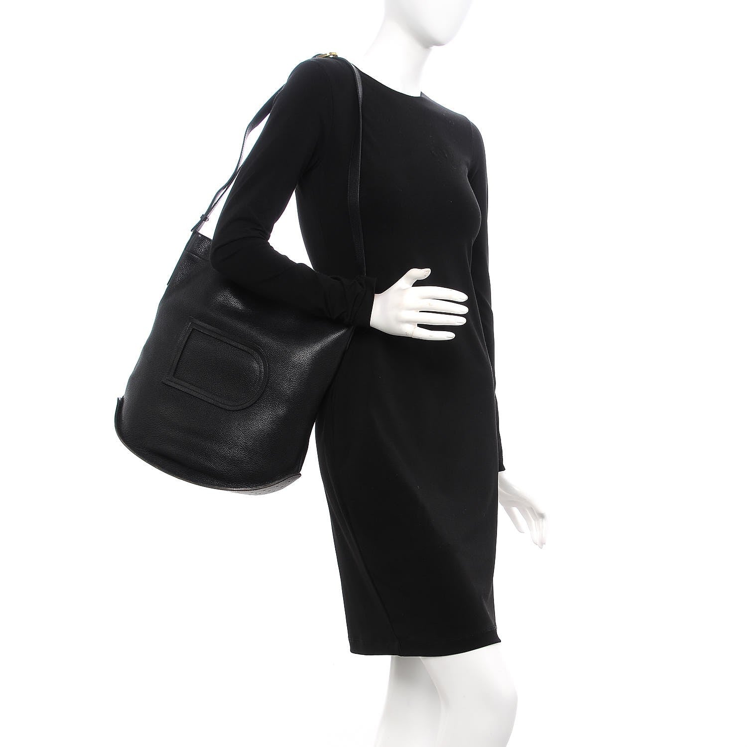 Delvaux Taurillon Le Pin Shoulder Bag Black 2 of 10