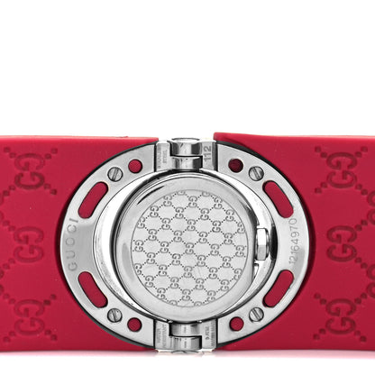 Gucci Stainless Steel Rubber 23mm Twirl Quartz Watch Fuchsia 4 of 4