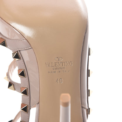 Valentino Garavani Patent Rockstud Ankle Strap Pumps 40 Poudre 6 of 7