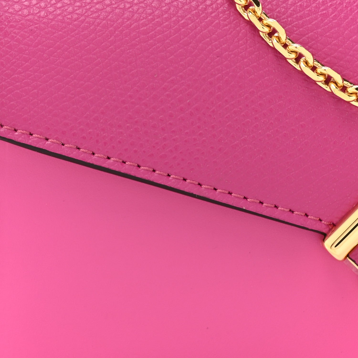 Fendi Vitello King Cruise FF Diamonds Continental Envelope Wallet On Chain Geranio Ciclamino Pilar 9 of 14