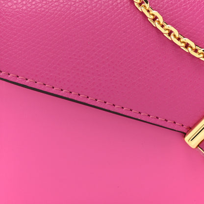 Fendi Vitello King Cruise FF Diamonds Continental Envelope Wallet On Chain Geranio Ciclamino Pilar 9 of 14