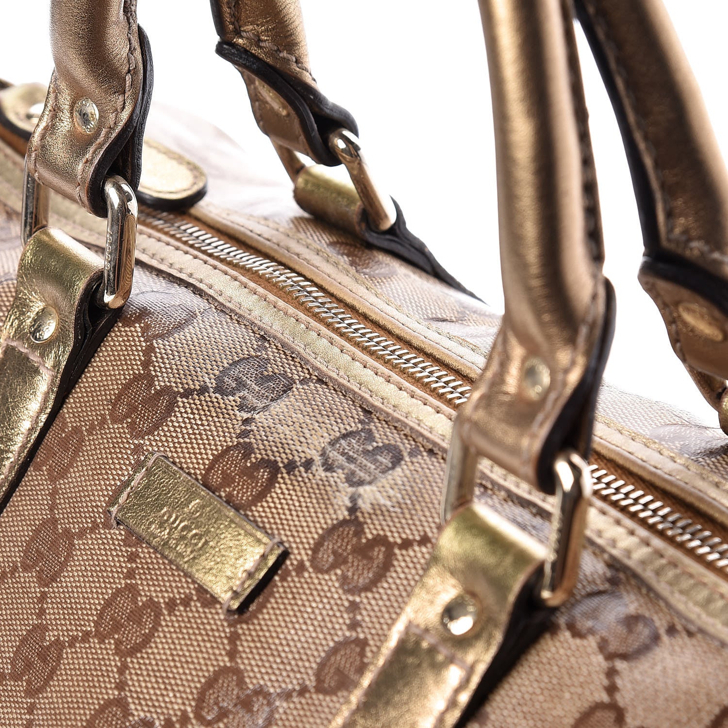 Gucci Crystal Monogram Medium Joy Boston Gold 24 of 26