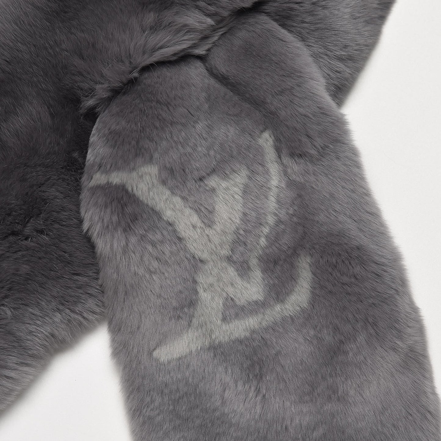 Rabbit Fur Echarpe Rex Stole Gray