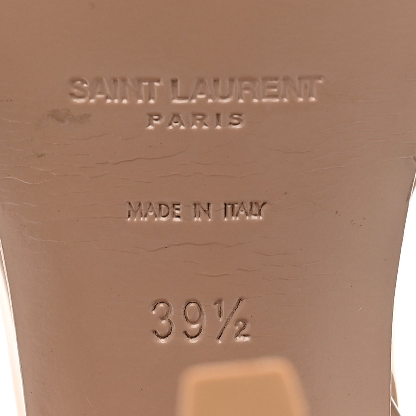 Vitello Vernice Tribute 105 Sandals 39.5 Soft Nude