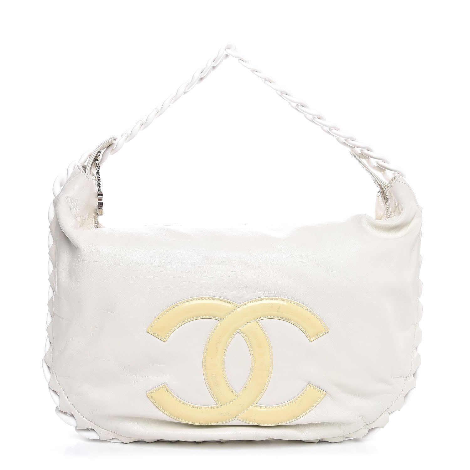 Chanel Calfskin Modern Chain Rhodoid Hobo White 1 of 9