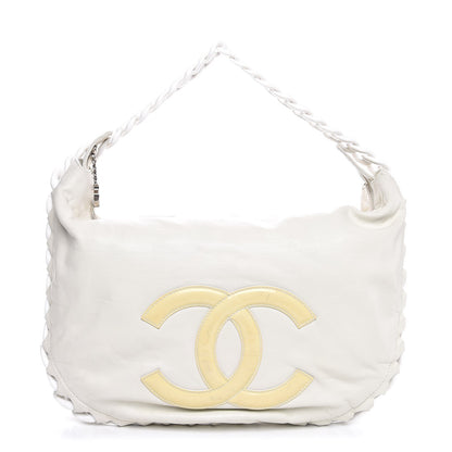Chanel Calfskin Modern Chain Rhodoid Hobo White 1 of 9
