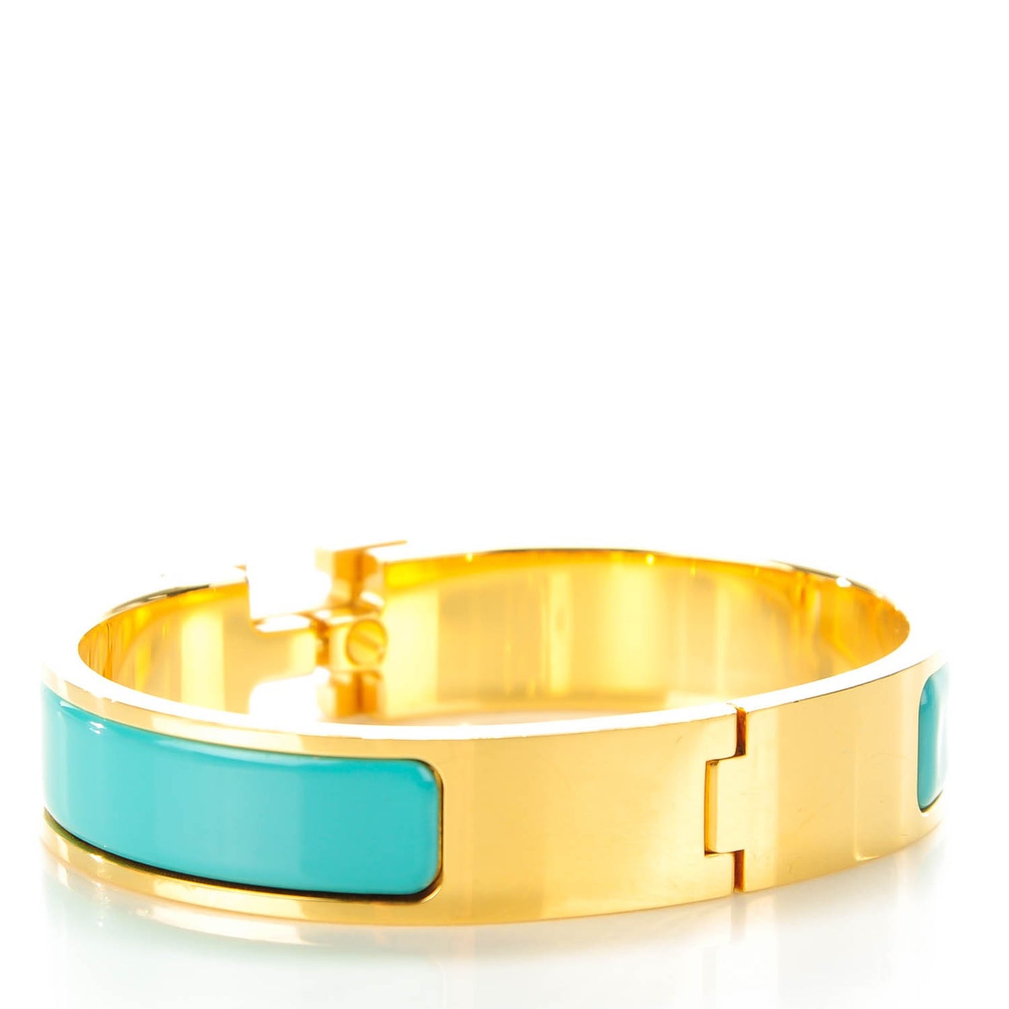 Enamel Narrow Clic Clac H Bracelet PM Emeraude