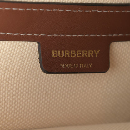 Burberry Canvas Cotton Small Peggy Bucket Bag Natural Gold 6 of 13