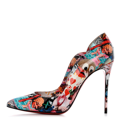 Christian Louboutin Patent Graphic Love Hot Chick 100 Pumps 41 Multicolor 1 of 7