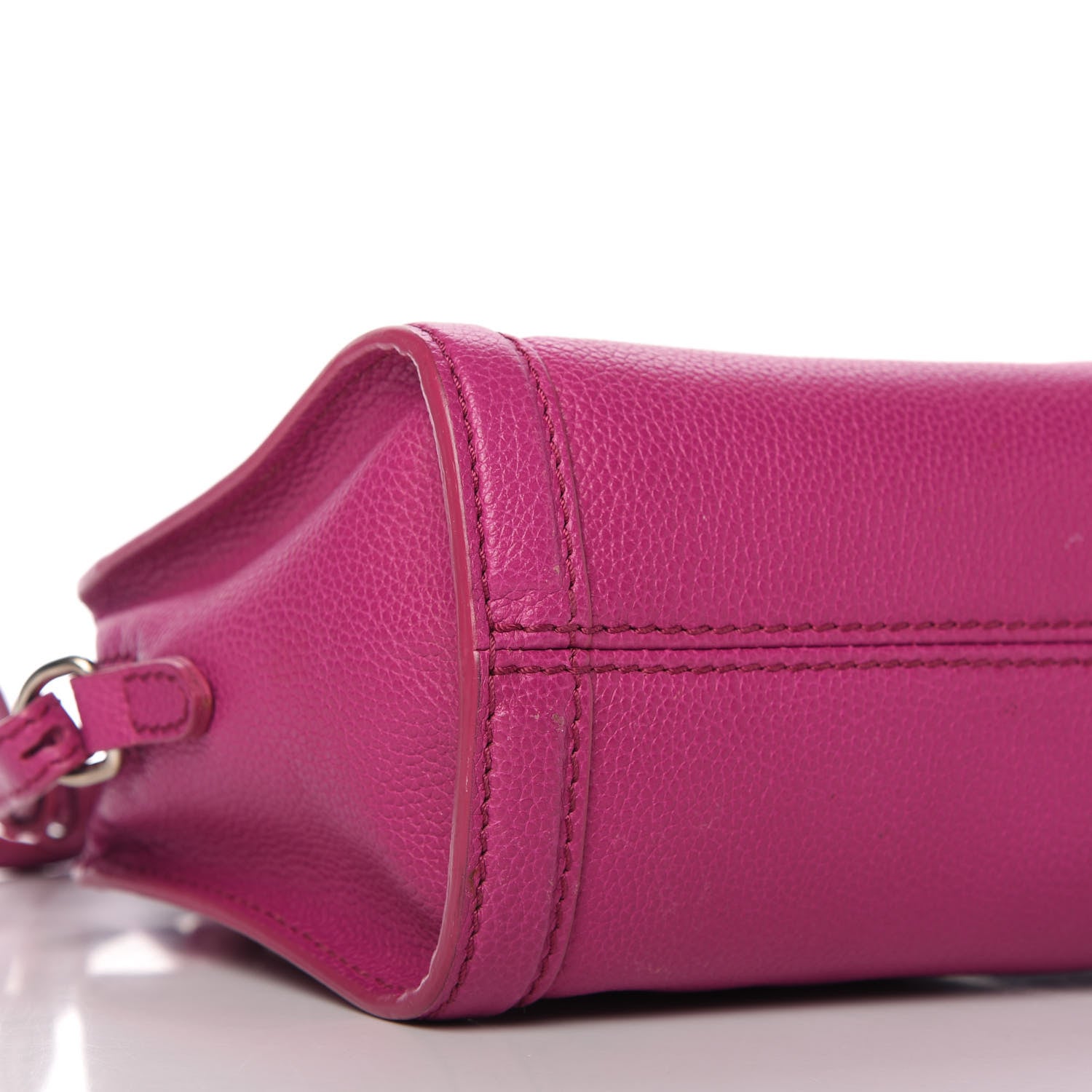 Alexander McQueen Grainy Calfskin Mini Padlock Zip Satchel Pink 6 of 11