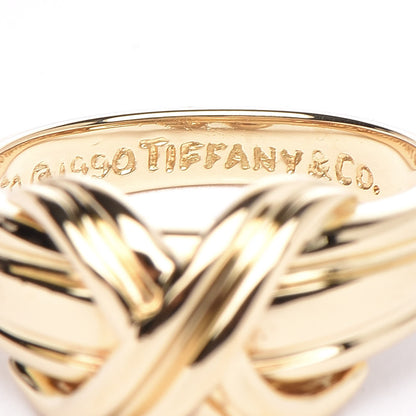 Tiffany 18K Yellow Gold Signature X Ring 49 4.75 5 of 7