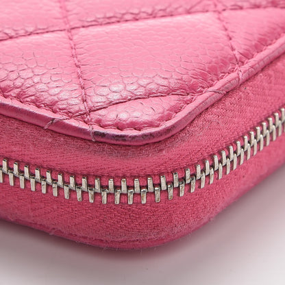 Chanel Caviar Quilted Small Zip Around Wallet Pink 8 of 12