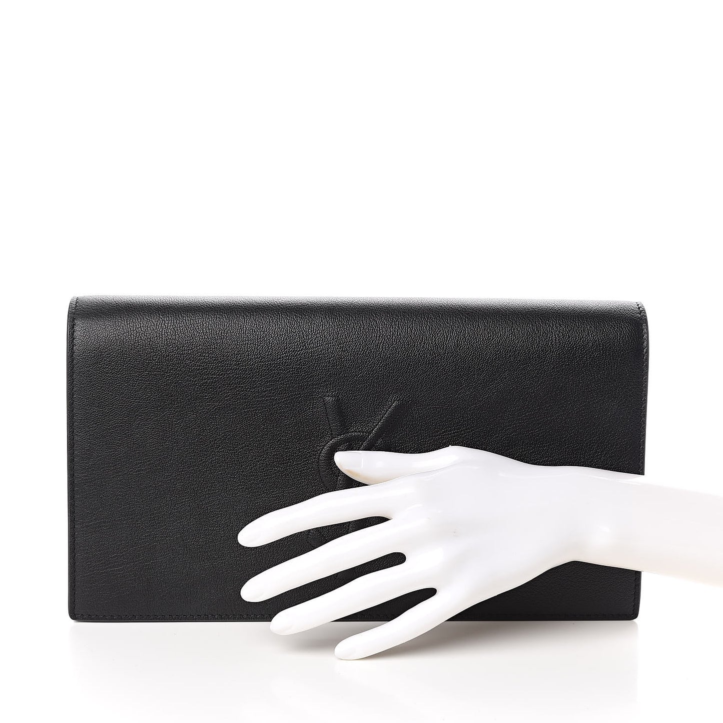 Calfskin Monogram Large Belle De Jour Clutch Black