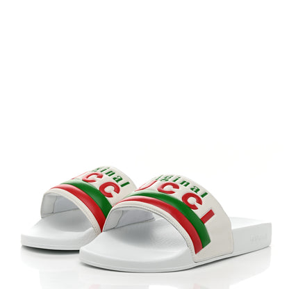 Gucci Nappa Original Gucci Mens Slide Sandals 8 Great White 3 of 8