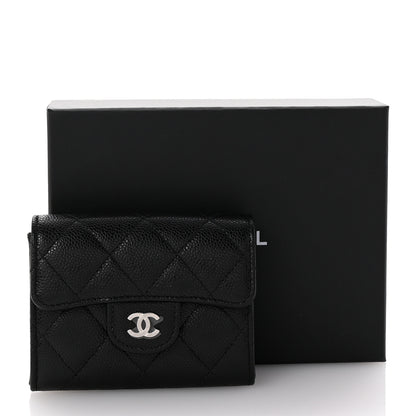 Chanel Caviar Quilted Flap Card Holder Wallet Black 9 of 9