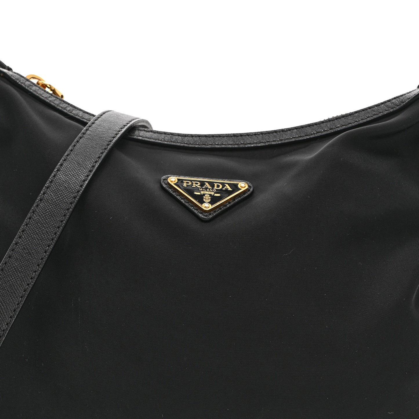 Tessuto Nylon Saffiano Small Crossbody Bag Black