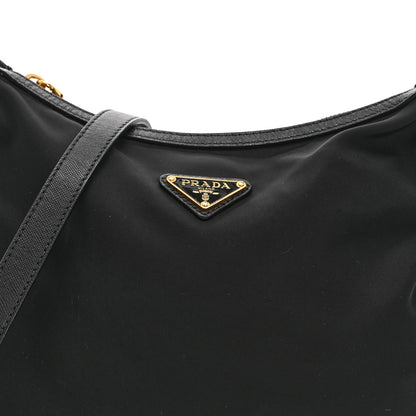 Prada Tessuto Nylon Saffiano Small Crossbody Bag Black 8 of 10