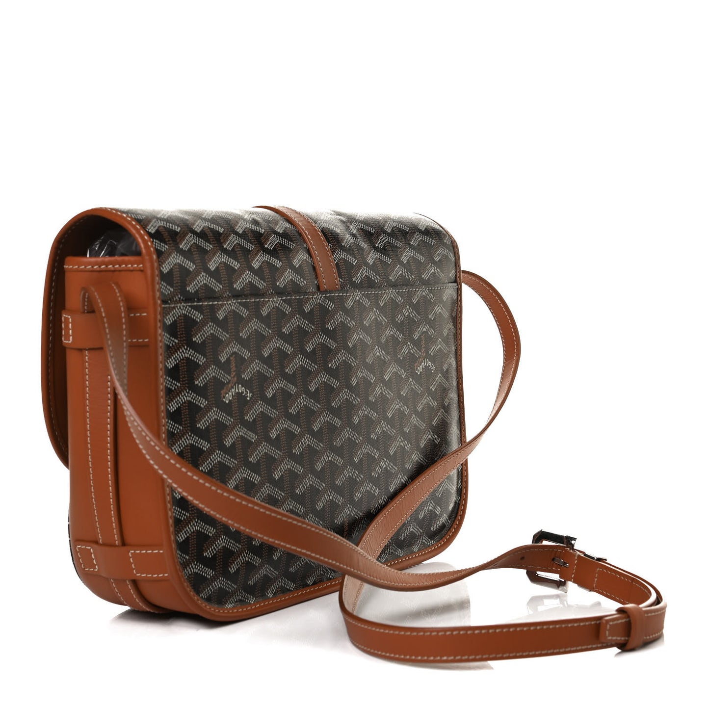 Goyardine Belvedere II MM Messenger Bag Black Gold